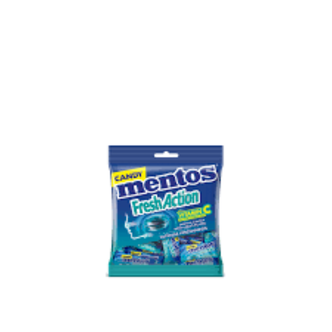 MENTOS FRESH ACTION MENTHOL CANDY VIT C 96G